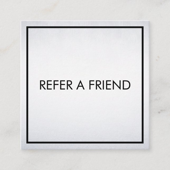 Modern Elegant White Beauty Salon Rabattkort (Framsida)