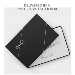 Modern Elegant White Calligraphy Script Bröllop Gästböcker