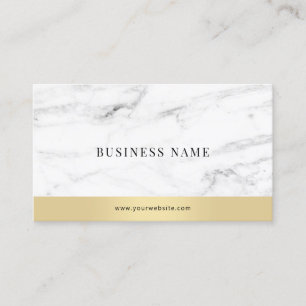 Modern Elegant White Marble Guld Corporate Visitkort
