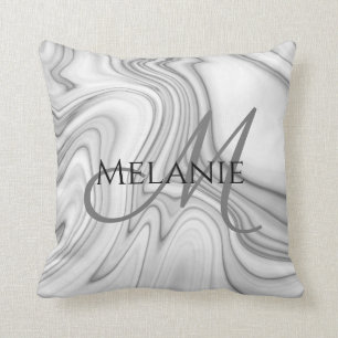 Modern Elegant White Marble Kudde