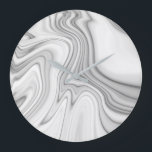 Modern Elegant White Marble Mönster Stor Klocka<br><div class="desc">Den moderna elegantens trendig med stor klocka mönster marble marble</div>