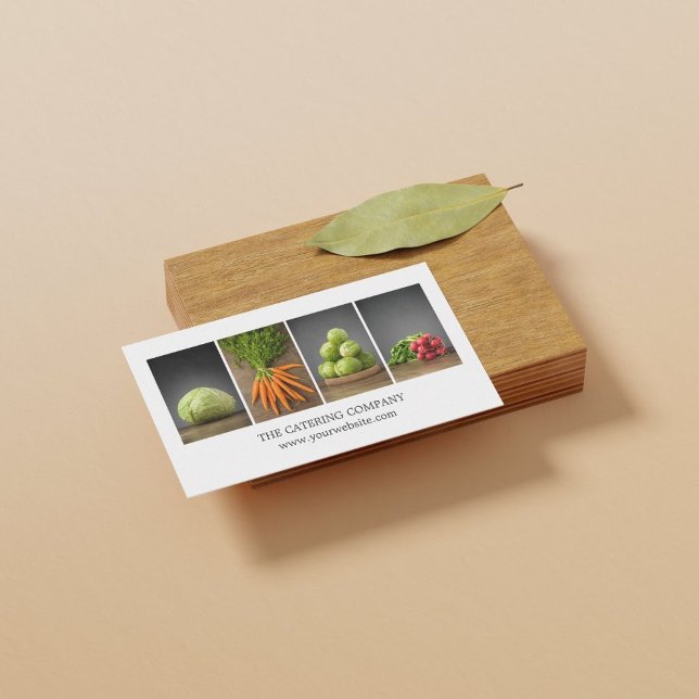 Modern Elegant White Nutrition Coach Chef Visitkort (Skapare uppladdad)