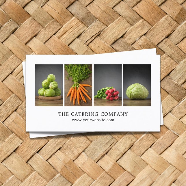 Modern Elegant White Nutrition Coach Chef Visitkort (Skapare uppladdad)