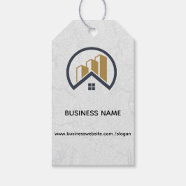 Modern Elegant White Real Gods Presentetikett