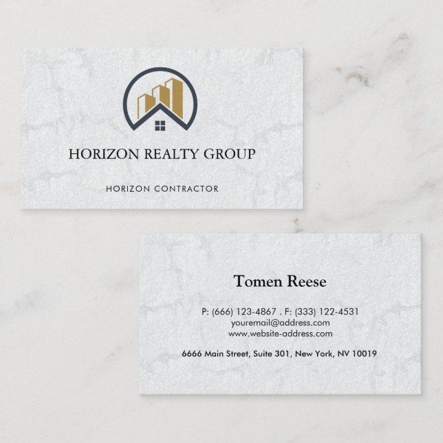 Modern Elegant White Real Gods Visitkort (Fram/baksida)