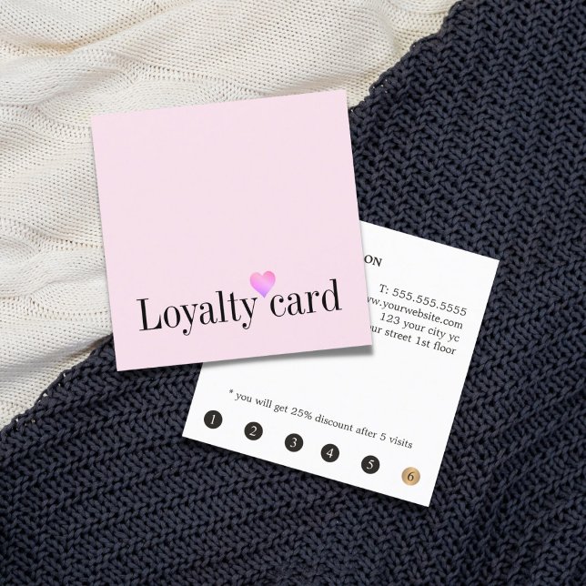 Modern Elegant White Rosa Heart Beauty Loyalty Lojalitetskort (Skapare uppladdad)