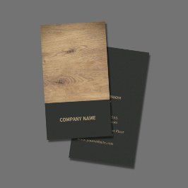 Modern Elegant Wooden Black Insida Designer Visitkort