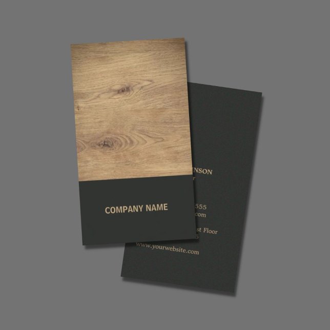 Modern Elegant Wooden Black Insida Designer Visitkort (Skapare uppladdad)