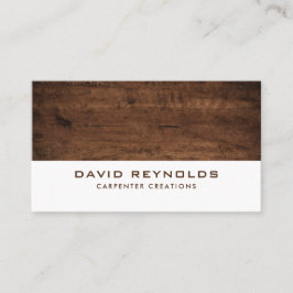 Modern Elegant Wooden Carpentry Construction Busin Visitkort