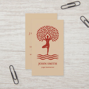 Modern Elegant Yoga Visitkort