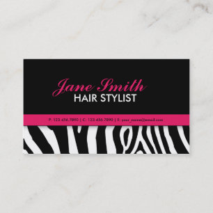 Modern elegant zebra tryckprofessionellsnyggt visitkort