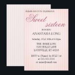 Modern, Elegantens Rosa Spara datum Datumet<br><div class="desc">Modern,  coola rosa,  söt 16-inbjudan</div>