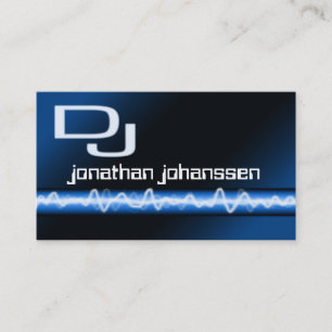 Modern elektrisk professionellDJ-visitkort Visitkort
