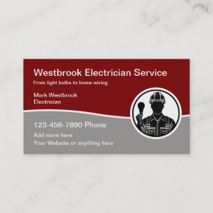Modern elektrisk tjänst med Logotyp Grahic Visitkort