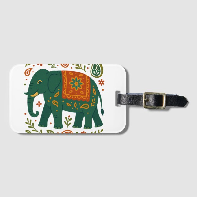 Modern Elephant Art Pillow Bagagebricka (Framsida horisontal)