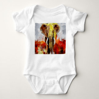 Modern Elephant Oljemålning Abstrakt T Shirt