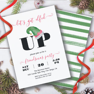 Modern Elfed Up Friendsmas Julfest Inbjudningar