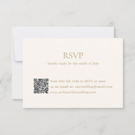 Modern Elfenbenskusten och Guld QR-koden Elegant b OSA Kort