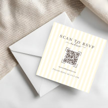 Modern Elfenbensvit QR-kod för bröllop RSVP online