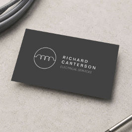 MODERN ELKONTOR LOGOTYP på DK GRÅ II Visitkort