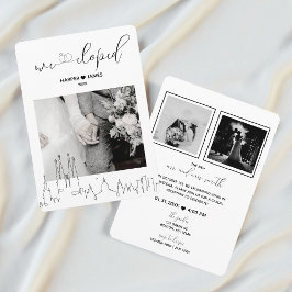 Modern Elopement Recept Inbjudan | Barcelona