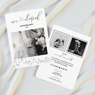 Modern Elopement Recept Inbjudan Barcelona