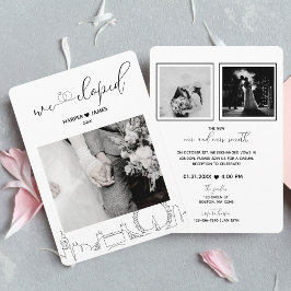 Modern Elopement Recept Inbjudan | London