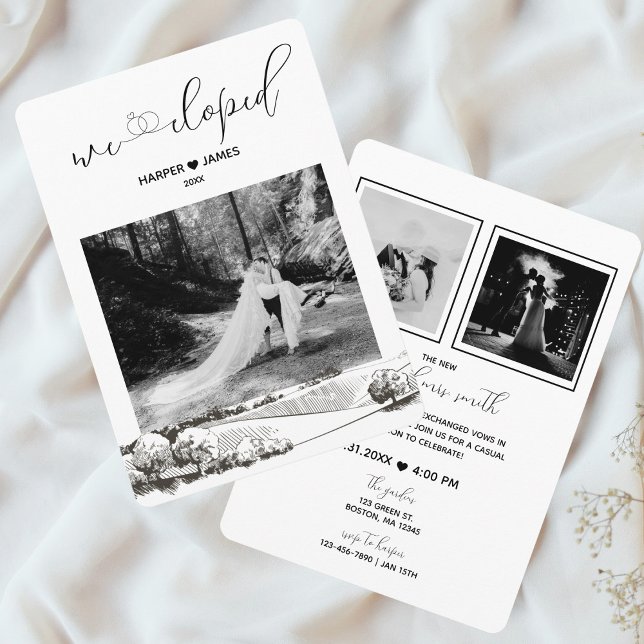 Modern Elopement Recept Inbjudan | Napa Valley (Skapare uppladdad)