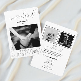 Modern Elopement Recept Inbjudan | New York