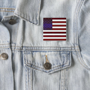 Modern Embossed American Flagga Knapp