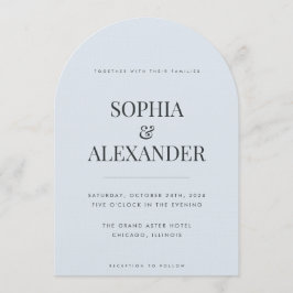 Modern Emerald Green & Ice Blue Arch Inbjudningar