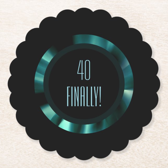 Modern Emerald Grönt Blommigt - Papper svart dekor Underlägg Papper (Framsida)