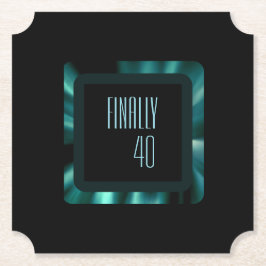 Modern Emerald Grönt Blommigt - svarta dekoratione Underlägg Papper