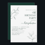 Modern Emerald Grönt Botanical 60:e födelsedagen Inbjudningar<br><div class="desc">Inte ditt vanliga 60-årsfirande! Gör ett intryck på dina gäster med den här moderna grönten emerald-skript botaniska 60-årsinbjudan. Den bedövande konsten är både känslig och komplicerad, och kombinationen av perfekt och snyggt är elegant som kommer att säkerställa att din speciella dag kommer ut från resten. Och när du anpassar kortet...</div>