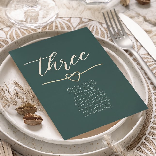 Modern Emerald Grönt Bröllop-sätesdiagram (Skapare uppladdad)