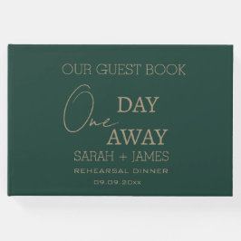 Modern Emerald Grönt en dag vid Bröllop Gästböcker