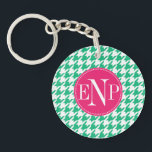 Modern Emerald Grönt Houndstooth Personlig<br><div class="desc">Modern utformning av snyggten med en grönt och vit houndstooth mönster. Anpassa den med ditt namn och monogram på den ljusa rosan runt ram. Luxalternativ för trendigets kvinna! Idealisk för djur älskare ***använda att anpassa knappen för orange för att ändra teckensnitt storlekt och stil, du kan också justera monogrammet enligt...</div>