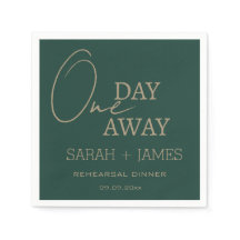 Modern Emerald Grönt Rehearsal Dinner Bröllop