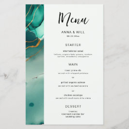 Modern Emerald Guld Teal Elegant Beach Wedding