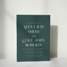 Modern Emerald Hunter Grönt Chic Bröllop