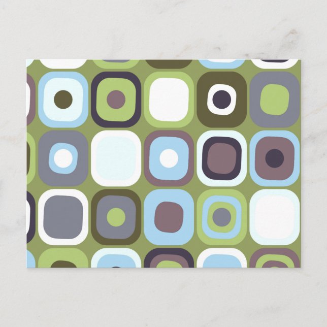 Modern emes-rektanglar 32 vykort (Framsida)