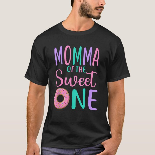 Modern en Mamma 1: a födelsedag Donut T Shirt (Framsida)