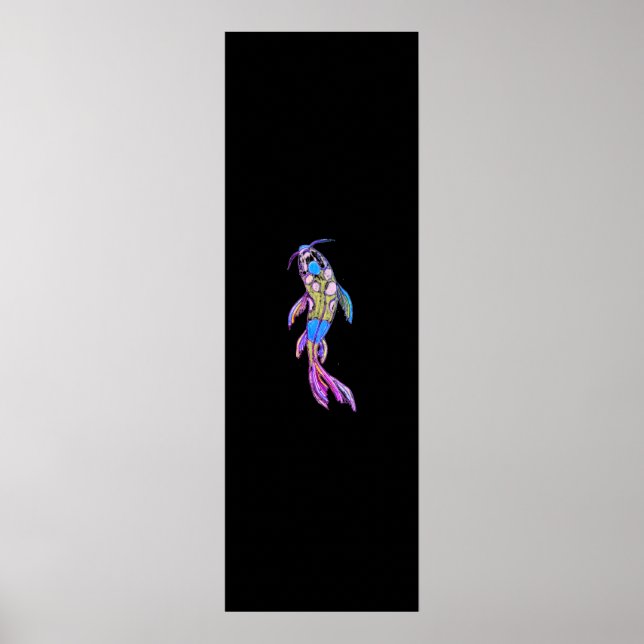 Modern Enchanting Koi-utskrift: Poster belysning (Framsidan)