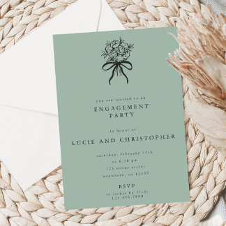 Modern Engagement Party Invitation Inbjudningar