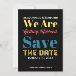 Modern engagerad kungörelse om Bröllop Spara Datumet