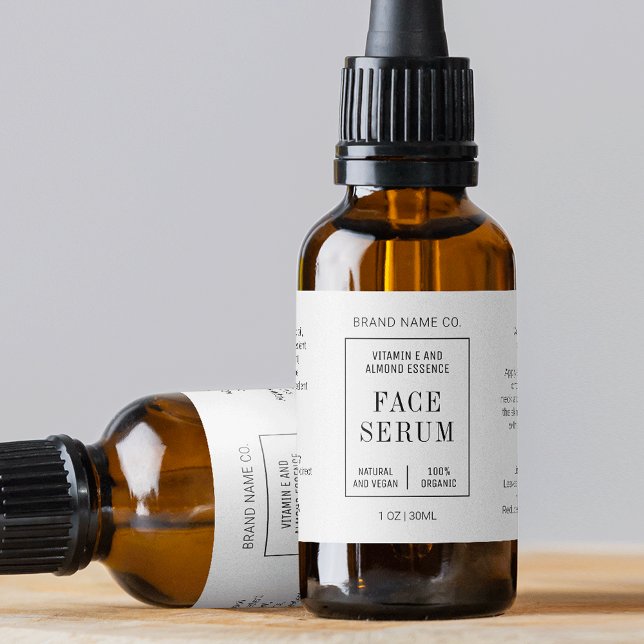 Modern Enkel 1 OZ 30ML Dropper Flaska Etikett Adressetikett (Skapare uppladdad)