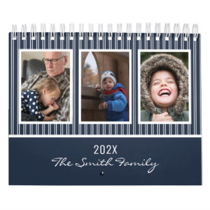 Modern enkel 2023-familjens fotoAnpassningsbar Kalender