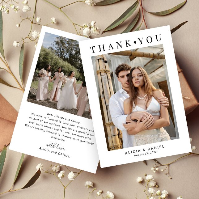 Modern enkel 2 foto tack kort (Skapare uppladdad)