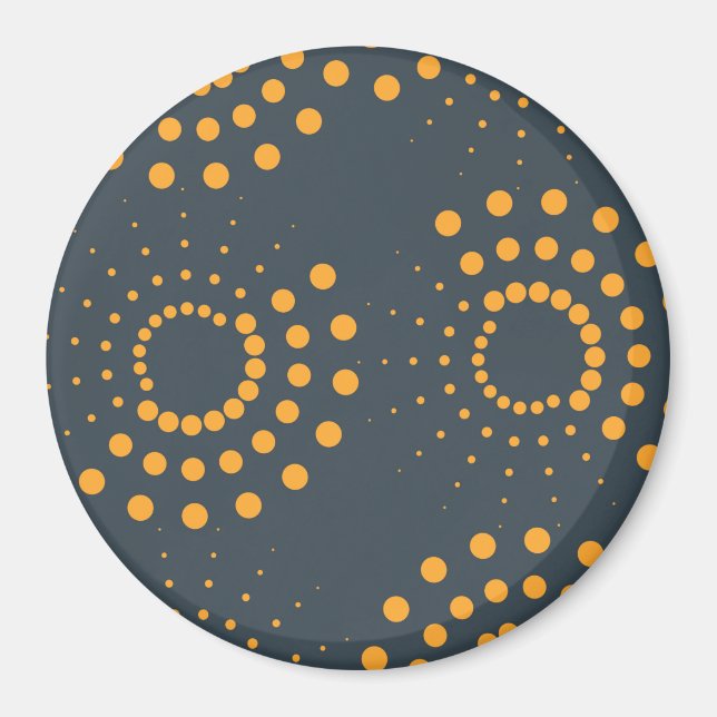 Modern, enkel, abstraktens geometriska mönster art magnet (Framsidan)