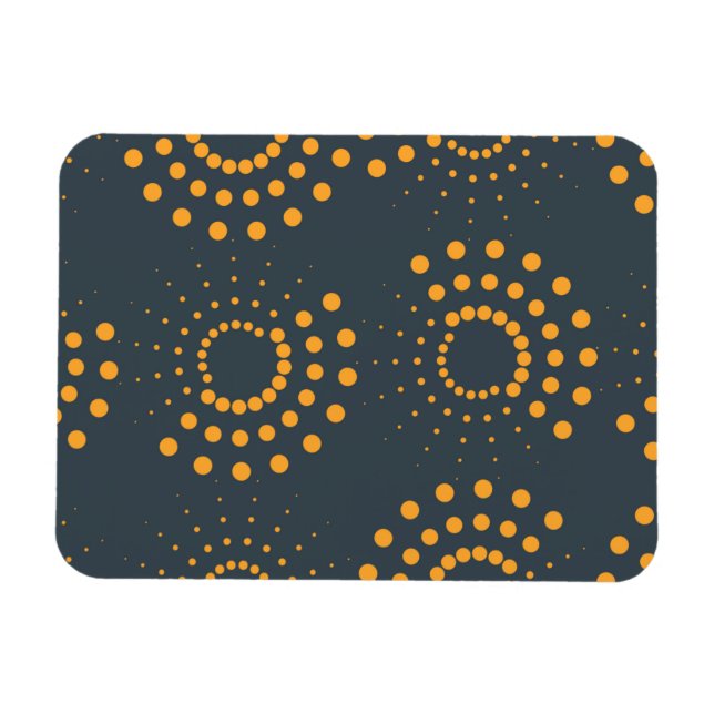 Modern, enkel, abstraktens geometriska mönster art magnet (Horisontell)